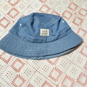 Urban Outfitters Bucket Hat Cap Womens Blue Denim Lightweight
